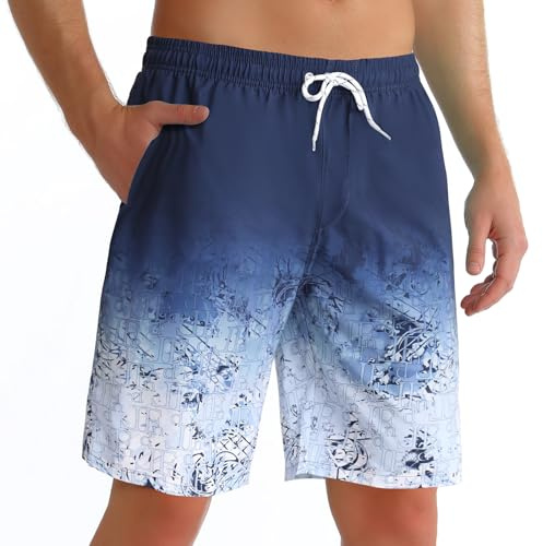ELETOP Badehose Herren Schnelltrocknend Badeshorts für Männer Boardshorts Surfen Strandhose Schwimmhose mit Meshfutter Verstellbarem Tunnelzug