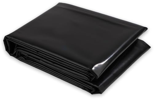 NQEUEPN 7x10ft Pond Liner, 8 Mil Thick Hdpe Pond Liner Fish Pond Liner Outdoor Pond Kit for Outdoor Ponds Small Ponds, Fountain, Garden Waterfall (Black)