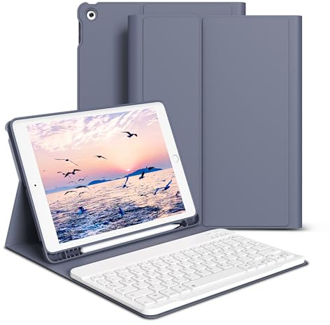 GKABXY hülle mit Tastatur für iPad 9/8/7 Generation 10,2, 2021/2020/2019