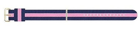 Cinturino for orologio sportivo Cinturino for orologio in nylon 12mm - Cinturino for orologio da 22mm Cinturino for orologio in nylon a righe for accessori for orologi da donna da uomo(No4 Rose Gold,1
