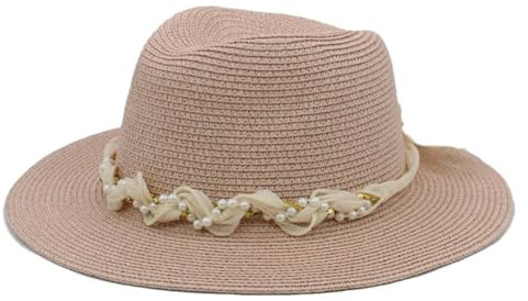 Panama-Hüte für Herren und Damen, weiche Strohhüte mit breiter Krempe, Strand, Fedora, Trilby, Outdoor, Reisen, Sonnenhüte, Pnnrk, 57-58