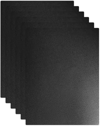 BBQ Grillmatte – 6er Set 40x30cm Grillmatte für Gasgrill, Wiederverwendbare Antihaft Grillfolie für Gasgrill, Zuschneidbar, Spülmaschinenfest, Hitzebeständig für Holzkohlegrill & Backofen