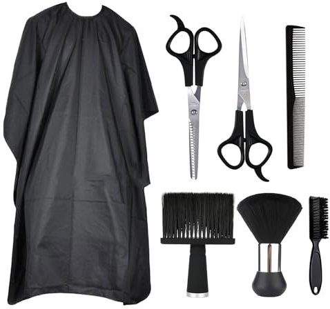 Forbici Parrucchiere, Forbici Capelli, Pennelli da Parrucchiere,Pennello da Barbiere,Mantella Parrucchiere, Mantella Barbiere,Forbici per Sfoltire i Capelli,con Pennelli per il Collo,Mantella Barbiere