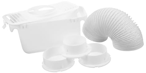 Dryer Vent Connector Kit, Plastic Sealing Hose Connection | White Finish, Lint Collection Design, Easy Cleaning, for Clothes Drum Dryers