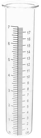 COLLBATH Tubo di Vetro per Pluviometro da 7 Pollici in Borosilicato Misuratore di Pioggia per Giardino e Prato Marcature Grandi Sostituzione Precisa per Pluviometro Esterno Resistente