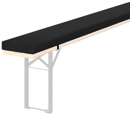 Outdoor-Bankkissen, Biertischkissen, rutschfestes Polyestergewebe, mit Reißverschluss, Kissen mit Schnalle, für Biertisch und Partyzelt, 80 x 30 x 3 cm