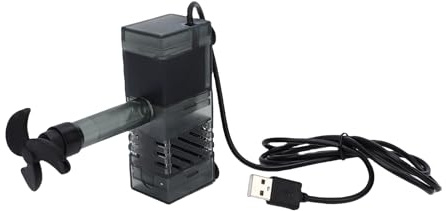 Cocoarm Pompe Submersible, Pompe à Eau Filtrée Alimentée par USB, Débit Réglable pour Aquariums et Systèmes Hydroponiques