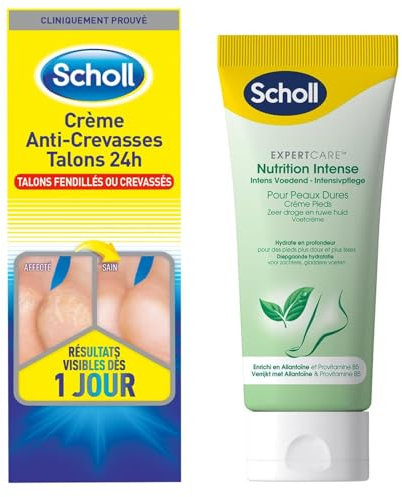 Scholl Crème Anti-Crevasses & Crème Pieds (Crème Crevasse + Crème Nutrition Intense)