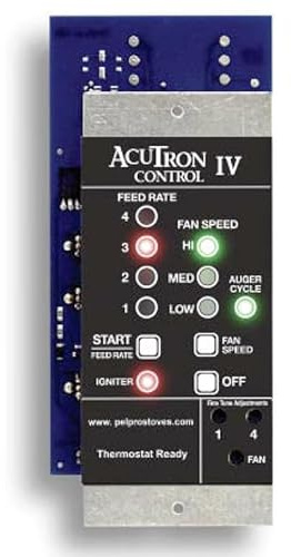 Infitec - CD0048-V - 120 VAC Appliance Controller for Pellet Stoves, Furnaces, Boilers - LED Status Panel, Touchpad Adjustments, Four Solid State Outputs (Two Phase Controlled for Fans and Blowers)