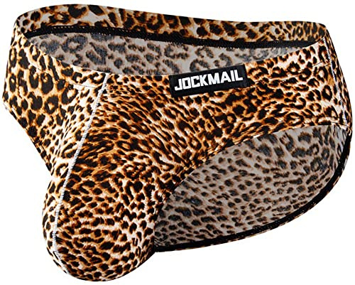 Faringoto Sous-vêtements pour homme, maillot de bain, jockstrap-slip, motif léopard, leopard, L