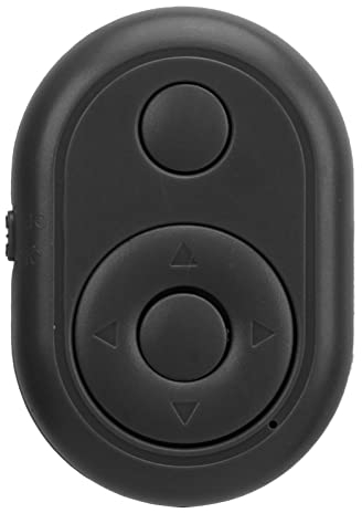 Telecomando Page Turner Bluetooth, Wireless per Fotocamera, App Bluetooth, Pulsante Selfie Otturatore Remoto per Cellulari e Tablet (Nero)