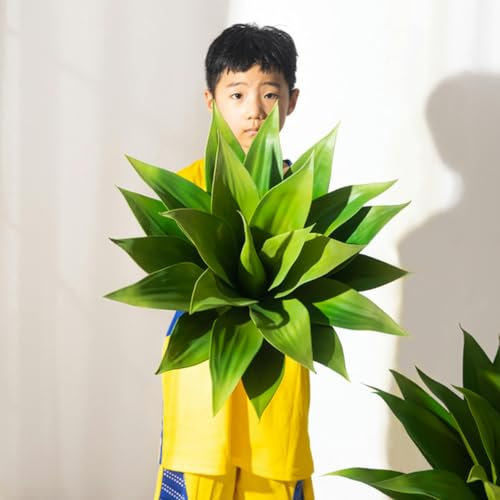 Arbre de Yucca Tropical Grandes Plantes artificielles Fausse Branche d'arbre en Pot Feuilles d'agave en Plastique Feuilles de Palmier Vertes pour la décoration extérieure de la Maison-M