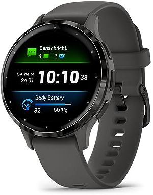 Garmin Venu 3S, Smartwatch Premium con GPS, AMOLED, Funciones avanzadas de Salud y Forma física, más de 30 Aplicaciones Deportivas, 10 días de autonomía, Gris (Reacondicionado)