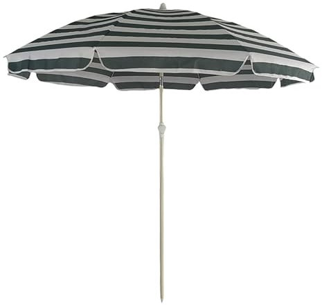 XOBRJQZ Parasol de Plage extérieur rayé avec sac de transport, petit parasol de 180 cm, protection UV50, poteau Inclinable