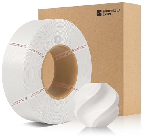CCTREE 1 recharge de filament PLA Basic d'origine de 1,75 mm, haute ténacité et haute vitesse, impression facile avec RFID pour Bambu Lab A1/X1/P1 AMS 1 kg +/- 0,03 mm (sans bobine) (blanc jade 10100)