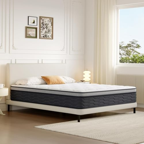 DEWINNER Matelas Ressorts Ensachés 120x190x25cm - Ressorts Matelas 7 Zones Mémoire Ressorts Indépendants, Dureté Moyenne, Soutien Orthopédique pour Dodo sans Perturbations
