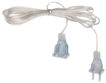 Vestito Estensione per Luci di Natale 10 Piedi Invisibile 2 Porging Cavo di Alimentazione - Prolunga Cavo Elettrico Leggero 220V Sottile Estensione Filo per Decorazioni