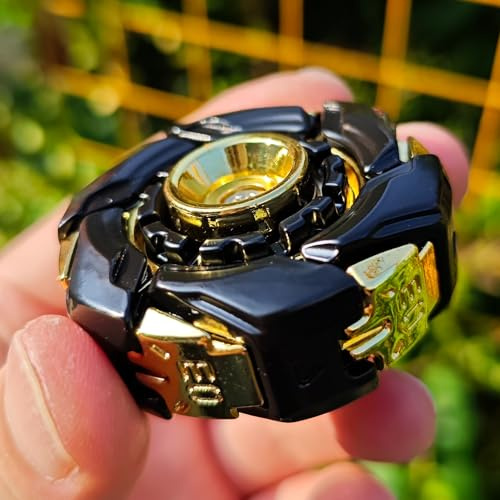 T-Conceal EDC Fidget Sliders Open Armor snurra fidget leksak stresslindring för vuxna magnetisk metall (svart-guld)