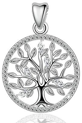 Silverhalsband Ekträd Pdant Natursmycken The Bride Birthday Party Best