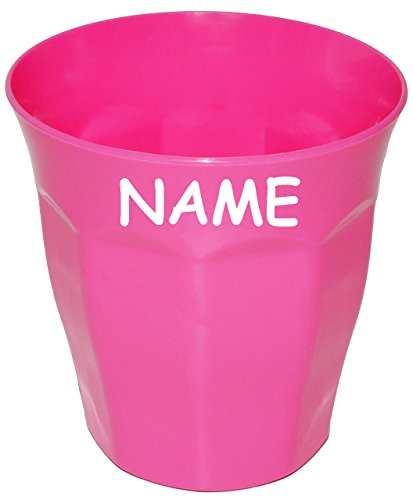 alles-meine.de GmbH Trinkbecher/Becher - Waffeloptik - PINK - ROSA - incl. Name - 280 ml - aus Kunststoff/Plastik - Tasse - auch als Zahnputzbecher/Malbecher - Kinder &..