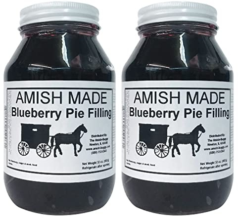 Amish Pie Filling - TWO 32 Oz Jars (Blueberry)