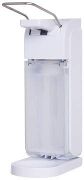 Blanc HYGIENIC – Desinfektionsmittelspender, Weiß inkl. Leere 1L Flasche zum Selbst befüllen – Haut- & Händedesinfektion für professionelle Betriebshygiene – Dosiermenge variierbar - Made IN Germany