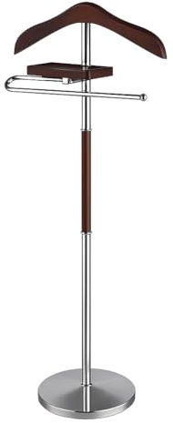 Proman Products VL17017 Valet with Hanger, Tray & Trouser Bar, Brown