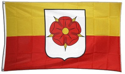 Flaggenfritze Fahne/Flagge Deutschland Stadt Detmold Lippe mit Rose + gratis Sticker