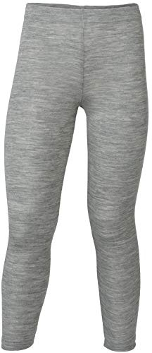 Engel Leggings/Pantaloni Lunghi per Bambini, 70% Lana, 30% Seta (2 Anni, Grigio)