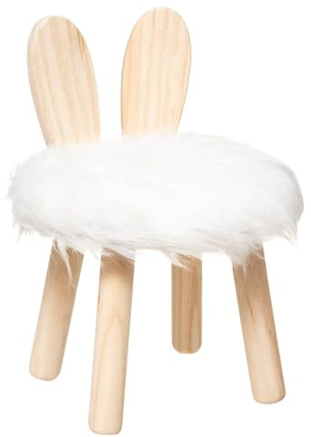 Atmosphera - Kinderhocker Kaninchen - weiß - Kunstpelz - Weiß