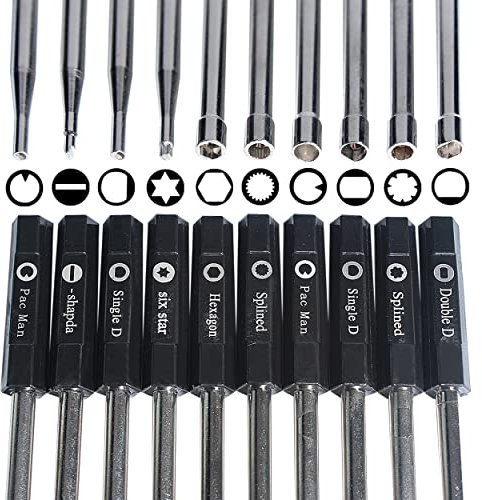 Mtanlo 10 Pièces Outil de Réglage de Carburateur Tournevis Kit avec Poignée Antidérapante Sac de Transport d'Outils pour Poulan Artisan 2 Cycles Petit Moteur Tondeuse À Chains