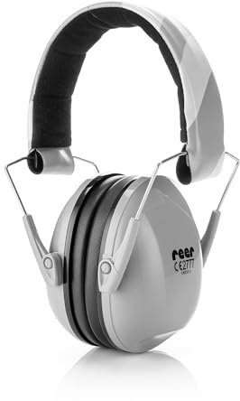 Reer SilentGuard Kids - Protección auditiva para niños a partir de 2 años, ayuda para concentrarse y aprender, plegable y creciente, SNR = 27, gris