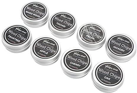 Yosoo Health Gear Trucioli di Legno per Affumicatura 8 Pezzi Trucioli di Legno per Whisky per Cocktail, 8 Gusti Trucioli di Legno per Affumicatore Confezione di varietà Kit per Affumicatore per