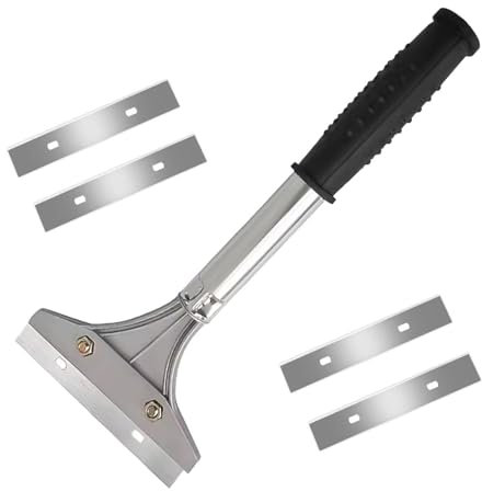 FIXTOOLS 4 Heavy Duty Wall Non Slip Soft Grip Scraper Tool - Effortless Removal of Wallpaper, Floor Tiles, and Stubborn Materials - Durable and Ergonomic Design
