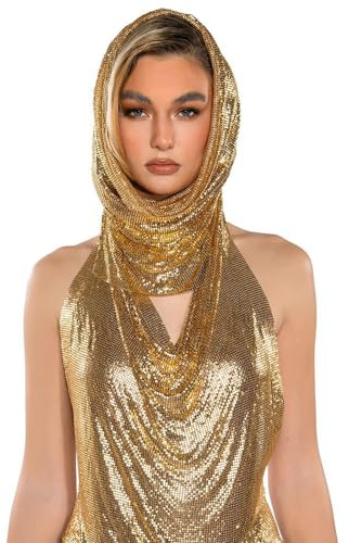 Ralcosuss Damen Muslimischer Jersey Hijab glitzernde metallische Pailletten Glitzer Kopftuch Haarwickel Turban Kopfbedeckung