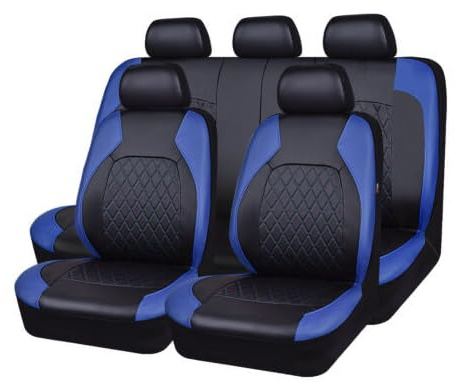 ADUZA Auto Sitzbezüge Set für Skoda Fabia 2000-2018 2019 2020 2021 2022 2023 2024, Wasserdicht Bequem Sitzschoner Autositzbezüge Innenraum Zubehör,Treasure Blue