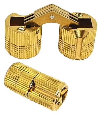 Charnières de porte Charnières vintage, Charnières de meubles en laiton, charnières de porte cylindriques dissimulées,(14mm)