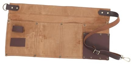 OSALADI Tool Waist Apron Multiple Pockets for Gardening and Woodworking Adjustable Canvas Belt for Carpenters and Workers