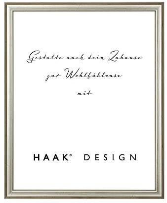 Haak Bilderrahmen Barockrahmen Kailey Silber Antik 60 X 80 cm (PUZZLEFORMAT) Rahmen für Puzzle Bilder Poster Barock