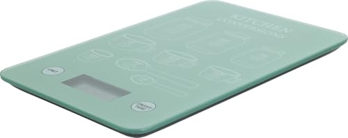 Kitchen Scales With LCD Display Tempered Glass Battery Operated with Easy Measurements Conversion Scales for Cooking and Meal Prep, Electronic Digital Scales (Mint)