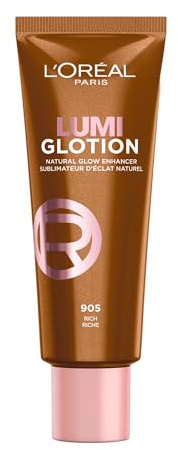 L'Oréal Paris Flüssiger Highlighter für Gesicht und Körper mit Glycerin und Sheabutter, Lumi Glotion, Natural Glow Enhancer, 905 Dark Glow, 40 ml