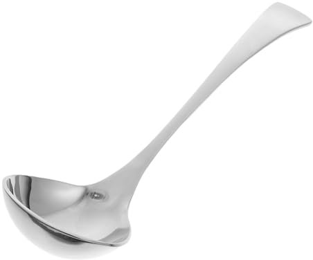 JECOMPRIS 2piezas Cuchara Sopera De Acero Inoxidable Mango Cucharón Pequeño Para Salsa y Sopa Para Cocina y Servir