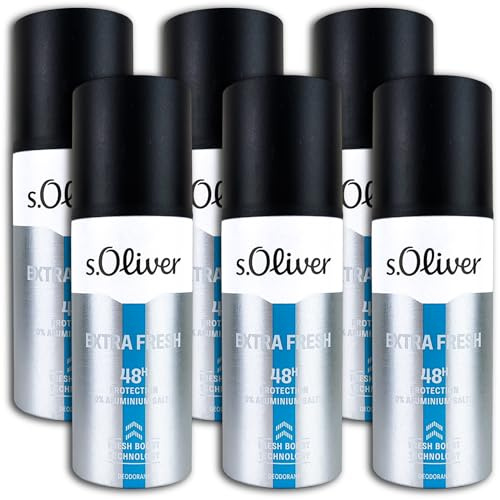 6 er Pack S.Oliver EXTRA FRESH Deospray Deodorant 6 x 150 ml