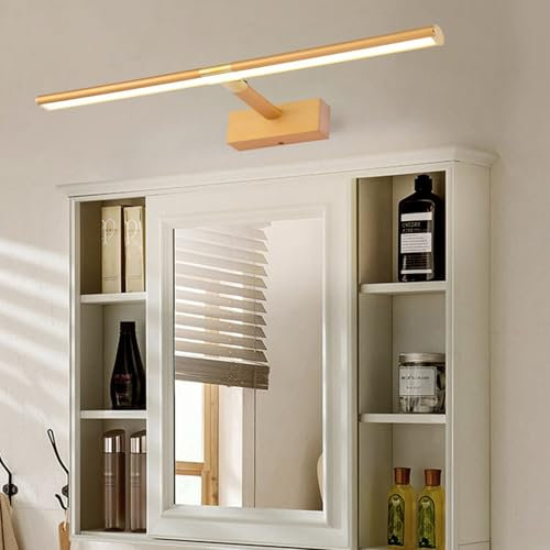 TZSMUM LED Spiegelleuchte Wandlampe Indoor Wandleuchte Wasserdicht Badleuchte Wandbeleuchtung Lange Lichtleiste Wandleuchten Aluminium für Schminklicht Badlampe Display (Gold-Weißes Licht,100cm)