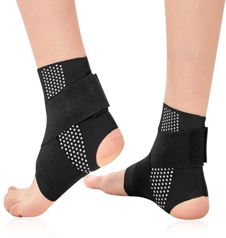 BafanglaiUK 2 Stück Sprunggelenkbandage, Einstellbares Bandage Fußgelenk, Flexible Knöchelbandage, Sprunggelenkbandage Rechts für Stabilität und Schutz, für Sport & Alltag（M）