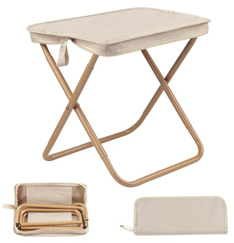 Camping Hocker Faltbar Klapphocker Tragbarer Faltbarer Hocker 28cm Angelhocker Outdoor Klappstuhl Klein Fußhocker mit Tasche Tragfähigkeit bis 220 Pfund Falthocker für Angeln, Picknick, Jagd, Wandern