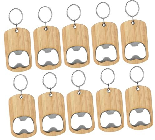 Gadpiparty Llaveros y Uso Manual Abridores de Botellas 10 de Madera Estructura Resistente y Diseño Creativo para Fiestas en Cocina o Club