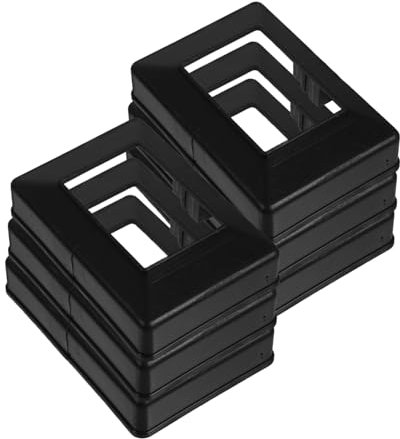 Tofficu 6 Piezas Faldón Para Postes Cubiertas De Tubo Cuadrado De Plástico Para Postes De Cerca Revestimientos De Columnas Para Porches Tapas Decorativas Para De Cerca Uso Terraza De Porch