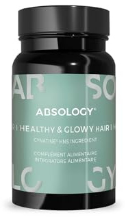 Absology Healthy & Glowy Hair – Integratore Alimentare - 60 Capsule | Aiuta a Rendere i Capelli più Sani, Forti e Luminosi - Uomo e Donna - Zinco, Vitamina A, Vitamina E, Cheratina Idrolizzata