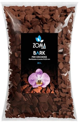 ZOMAGARDEN - Bark per Orchidee Premium - Corteccia Naturale per Orchidee - Lavata, Sterilizzata, 100% Ecologica - 20L (15/20MM)